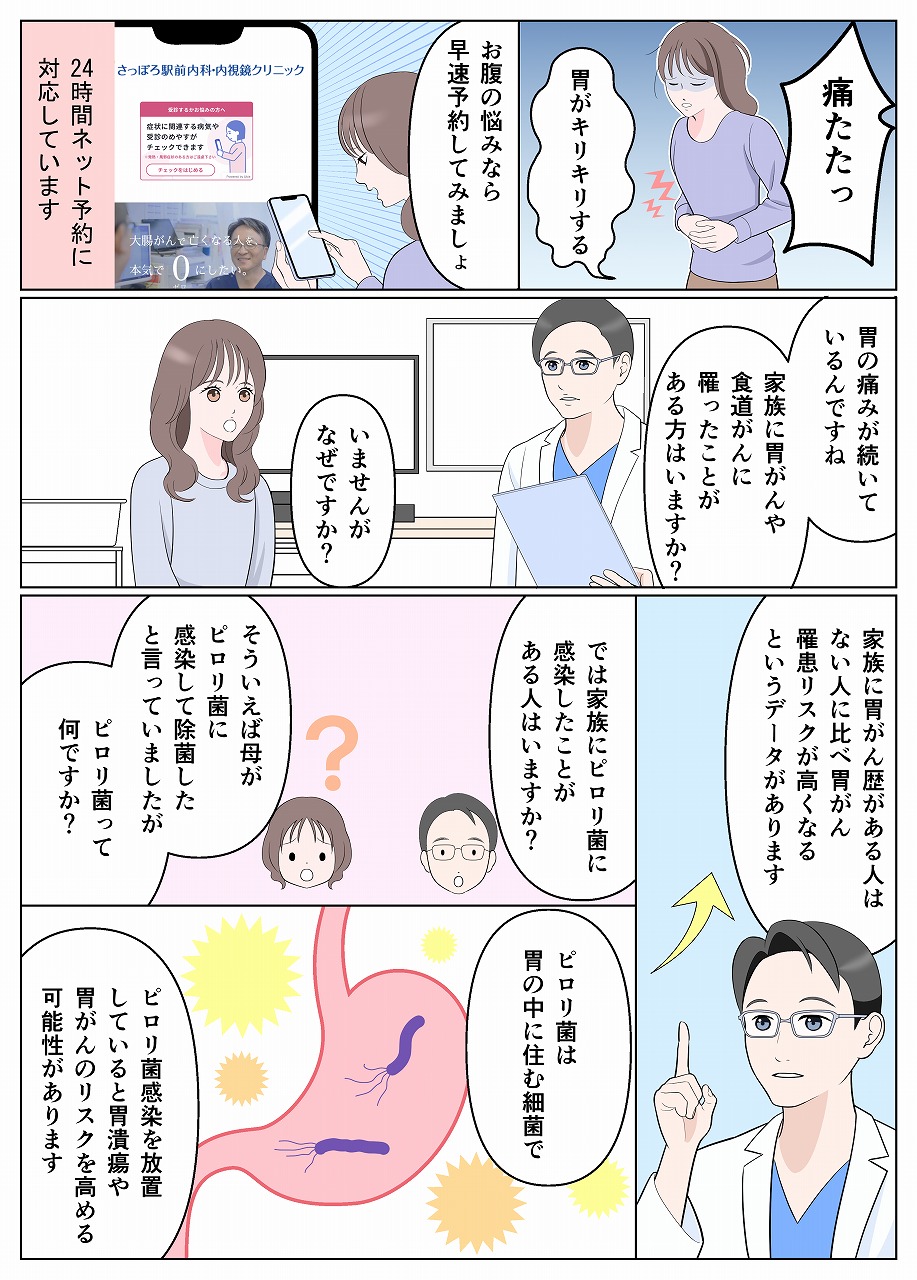漫画で解説！胃カメラ検査